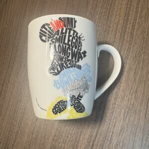 Rare Minnie Mouse 14 Oz Ceramic Mug Favorite Words Disney